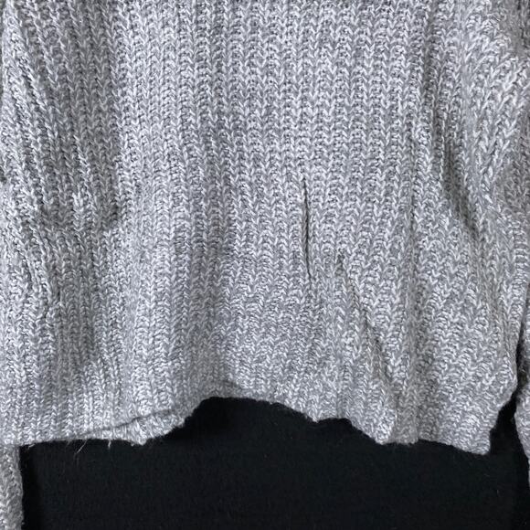 A New Day Womens Sweater Gray Open Knit Oversized Wool Blend Long Sleeve L - Picture 3 of 11
